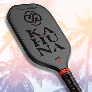 Chill Pickle Kahuna 14mm pickleball paddle three-quarter angled studio product view