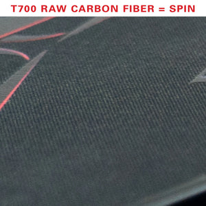 Close-up of Chill Pickle Kahuna carbon fiber pickleball paddle texture for spin grip