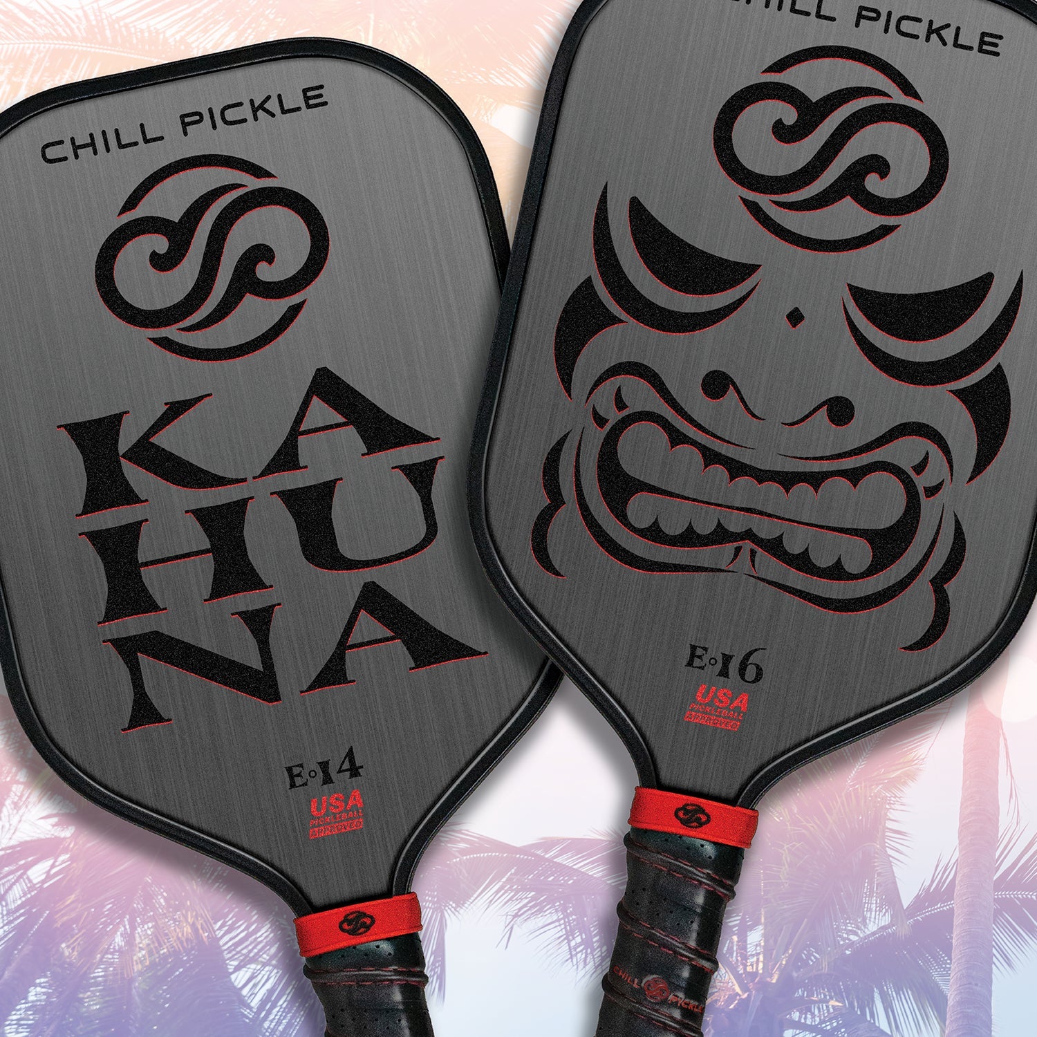 Chill Pickle Kahuna carbon-fiber pickleball paddles engineered for advanced players