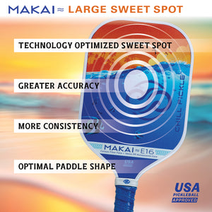 Chill Pickle Makai paddle sweet spot visualization showing control zone and forgiveness area