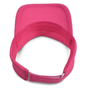 Back view of pink Chill Pickle pickleball sun visor with adjustable strap